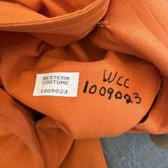 80s Fred Rothschild Orange Dress Fits M-L Western Screen Costume Hollywood - Picture 2 of 16